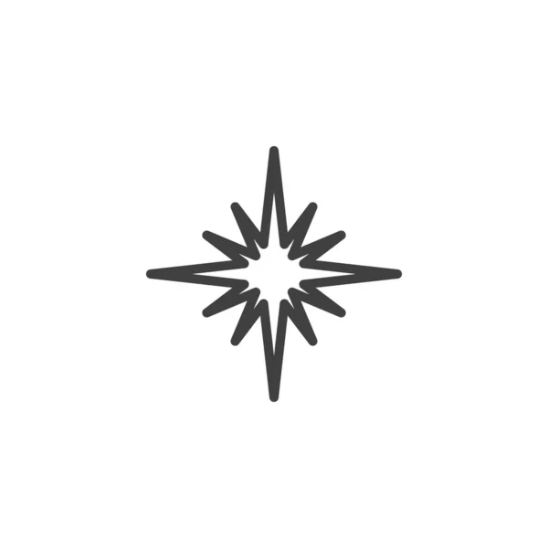 Star shining line icon — Stock Vector