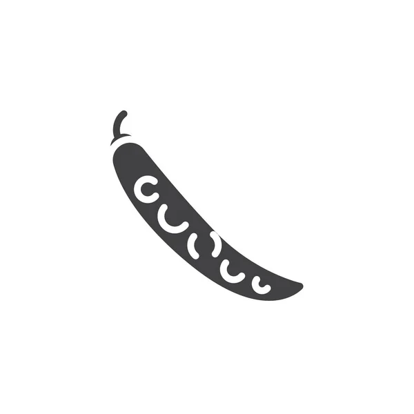 Haricots légume vecteur icône — Image vectorielle