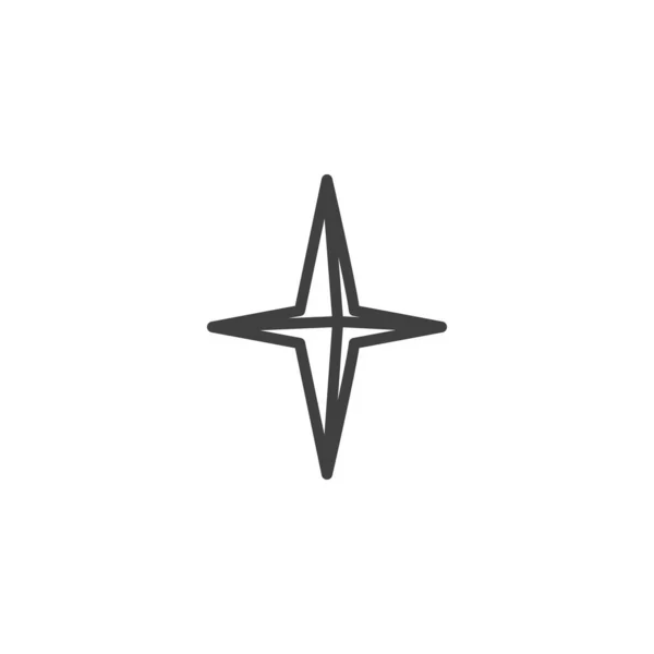 Значок Star shine line — стоковый вектор