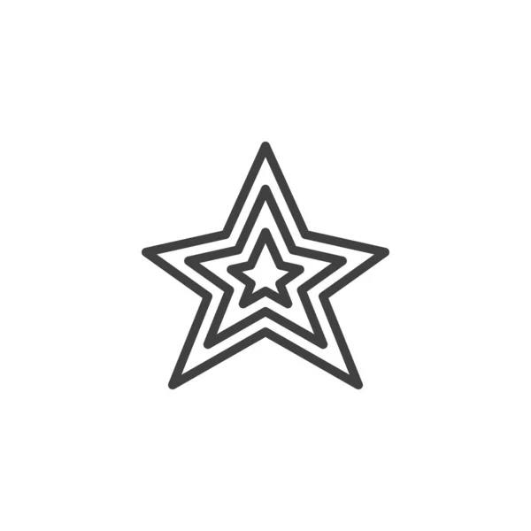 Ikona čáry tvar hvězdy — Stockový vektor