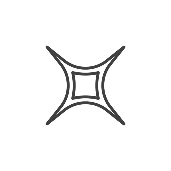 Ikona čáry odlesku hvězdy — Stockový vektor