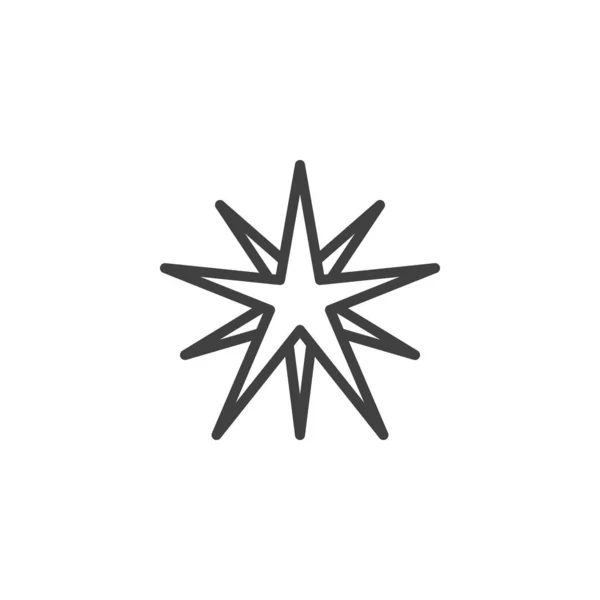 Icono de línea de estrella chispa — Vector de stock