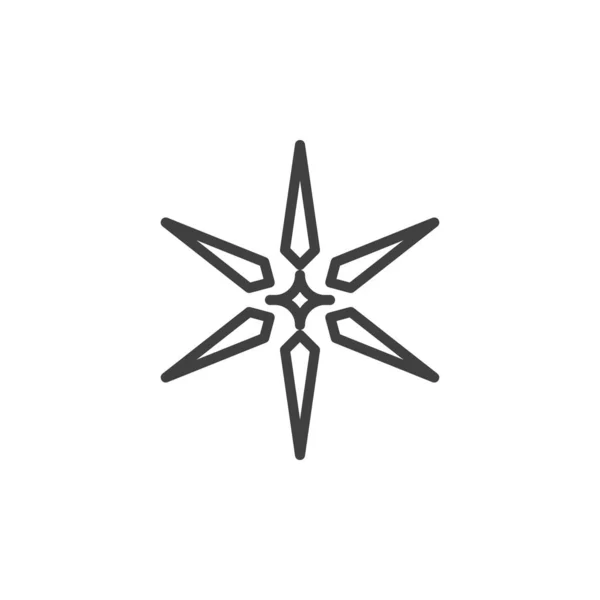 Sparkle star line icon — Stock Vector