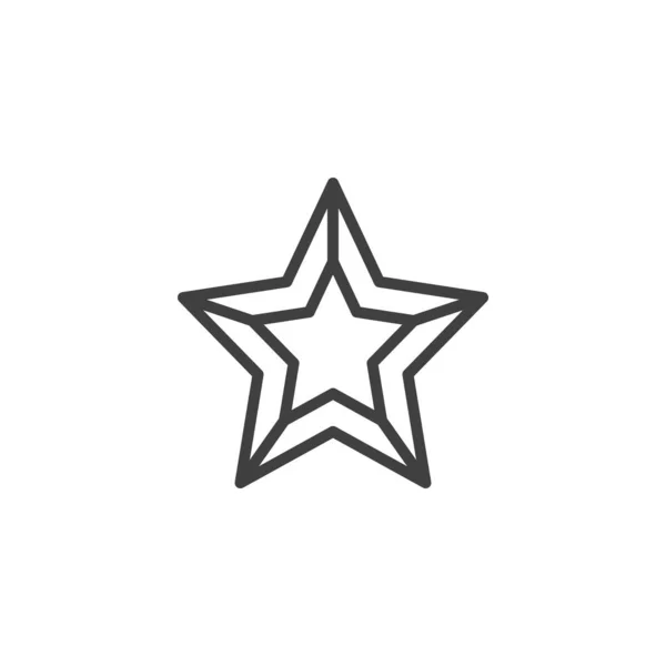 Icono de línea estrella de Navidad — Vector de stock