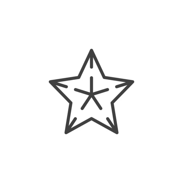 Christmas star line icon — Stock Vector