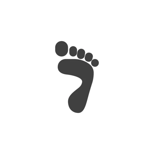 Human foot print vector icon — Stock Vector