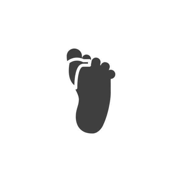 Значок вектора травмы большого пальца ноги — стоковый вектор