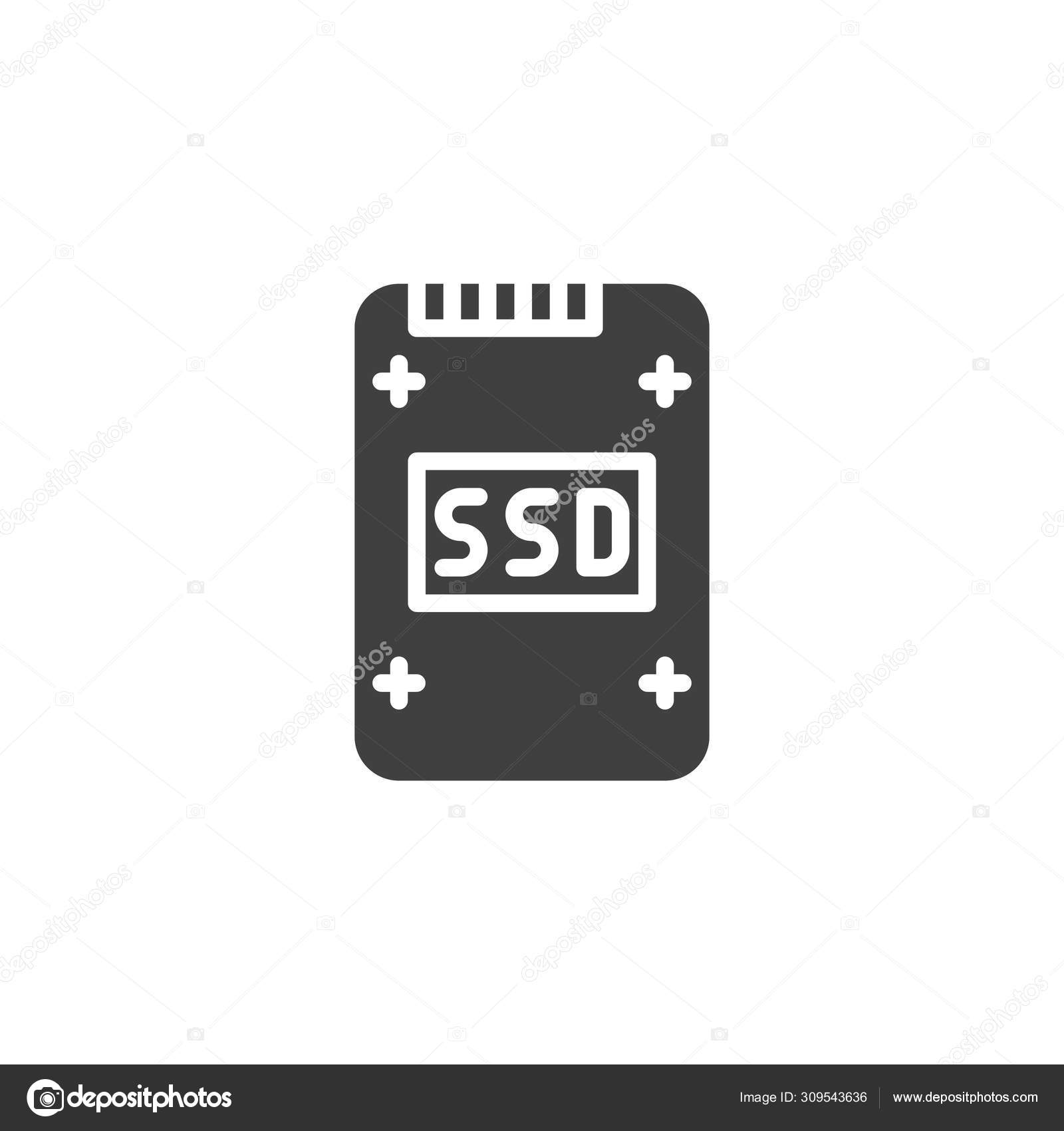 Vetor de Memory card icon vector sign and symbol isolated on white