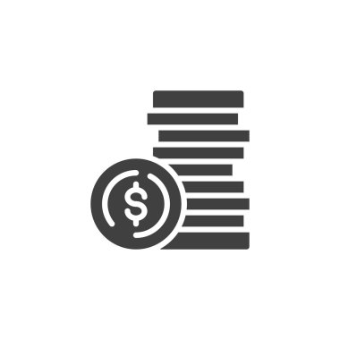 Dolar sikkeleri yığın vektör simgesi