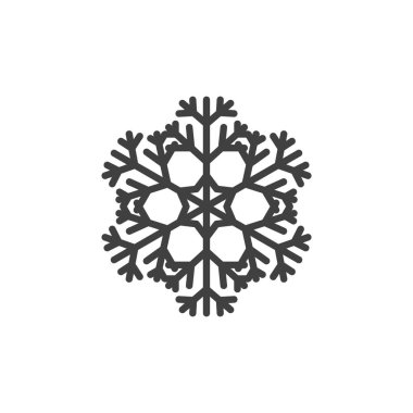 Dondurulmuş kar tanesi çizgi simgesi