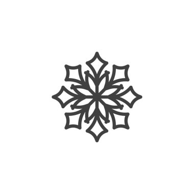 Kar tanesi süslü çizgi simgesi