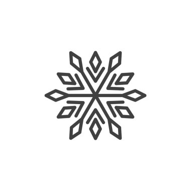 Kar tanesi dekorasyon hattı simgesi