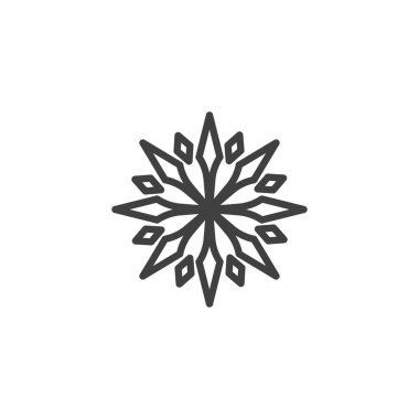 Kar tanesi süslü çizgi simgesi