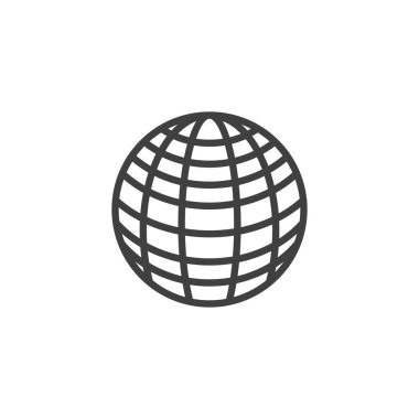 Küre enlemleri çizgi simgesi