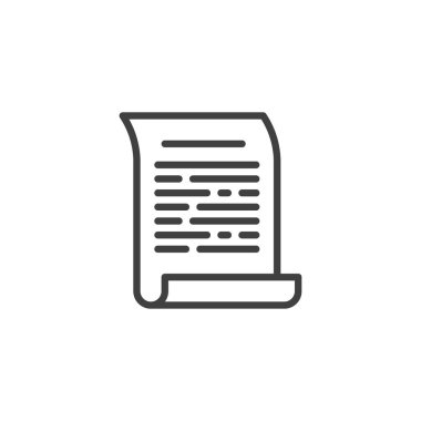 Belge sayfası satırı simgesi