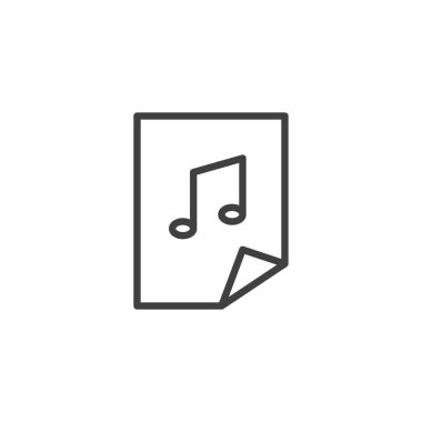 Müzik dosyası belge satır simgesi