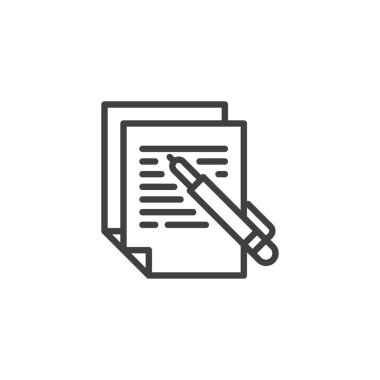 Kalem satırı simgesi olan sözleşme belgesi