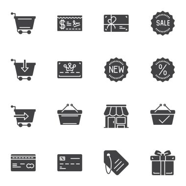 E-ticaret vektör simgeleri seti