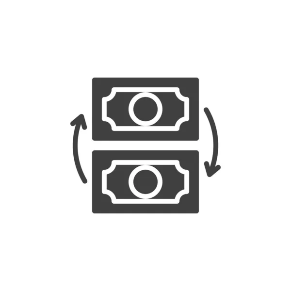 Money transfer arrows vector icon — Stock Vector