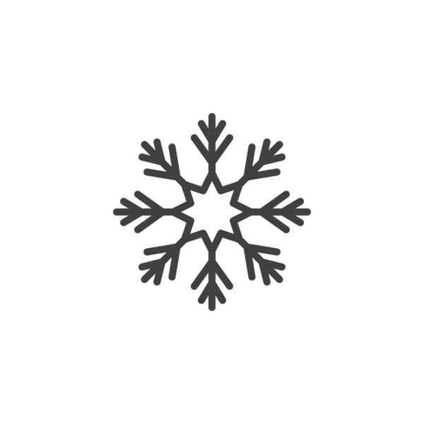 Sneeuwvlok ornament lijn pictogram — Stockvector