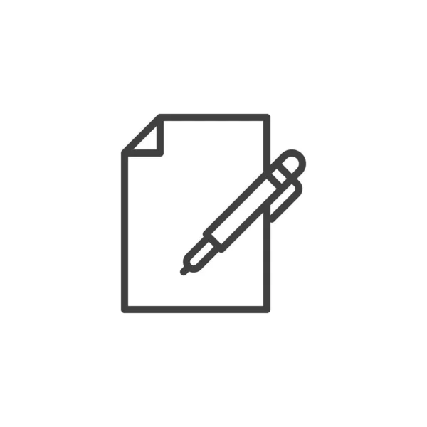 Pictogram voor Bewerk regel van bestands document — Stockvector