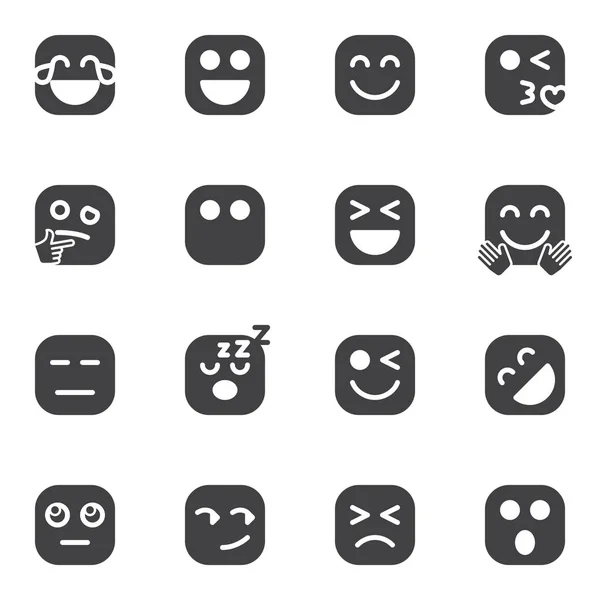 Emoticon vector icons set — Stock Vector