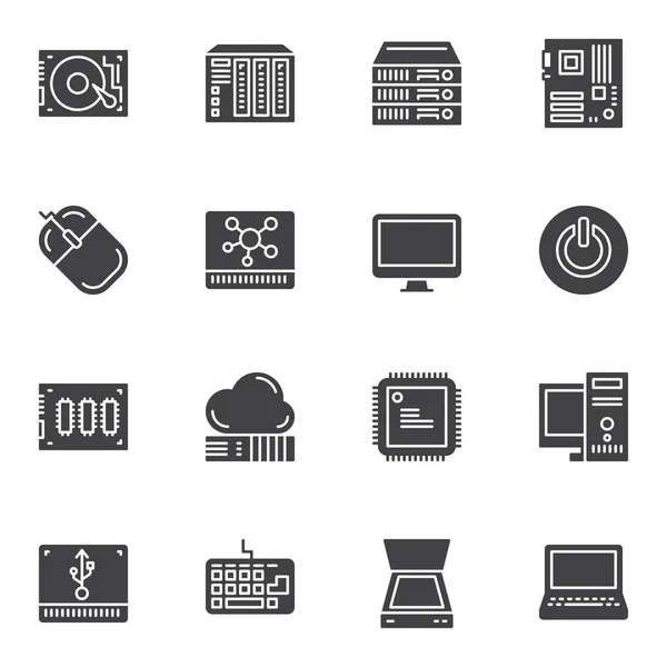 Hardware vector iconos conjunto — Archivo Imágenes Vectoriales