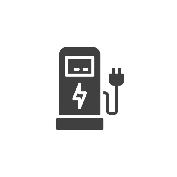 Ícone de vetor de estação de carregamento de carro elétrico —  Vetores de Stock