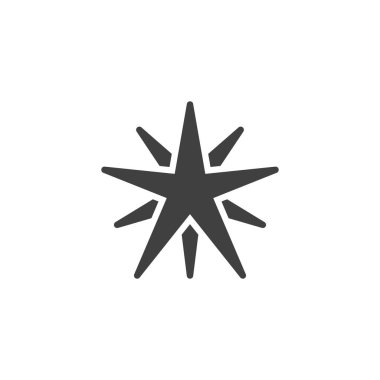 Işıltı vektör yıldız simgesi