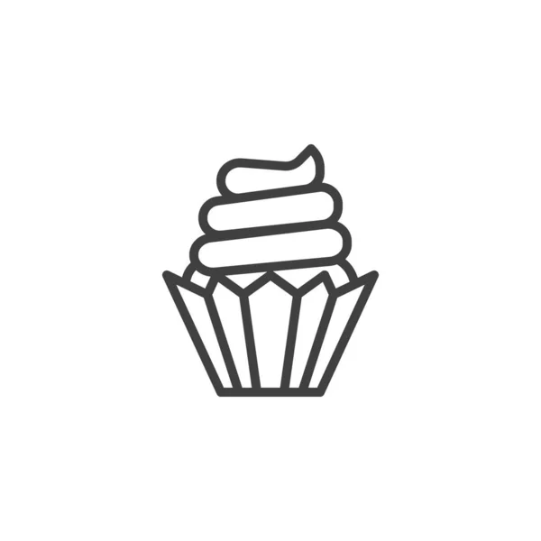 Cupcake Line Ikone — Stockvektor