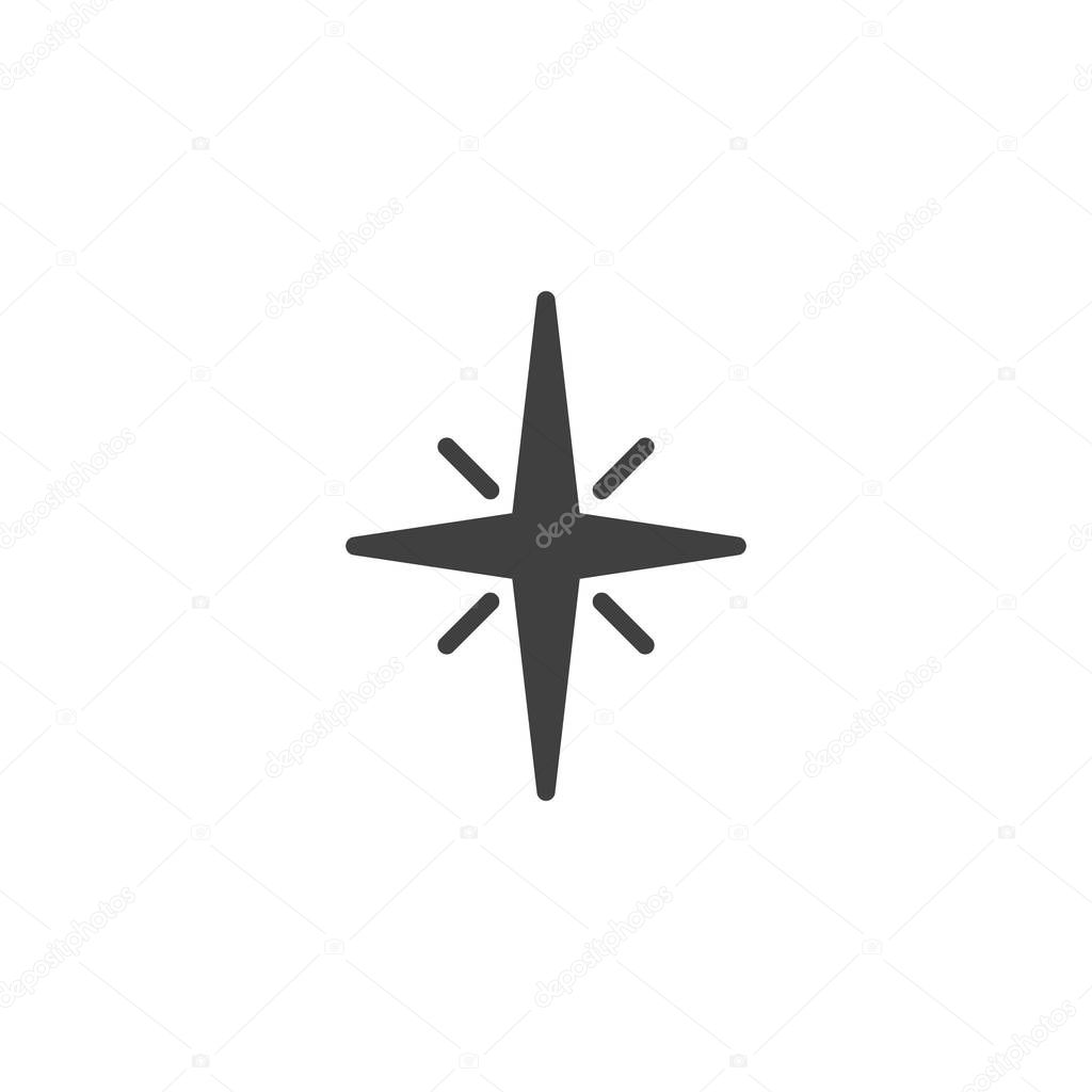 Compass, North star vector icon