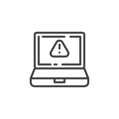 Dizüstü bilgisayar hata çizgisi simgesi