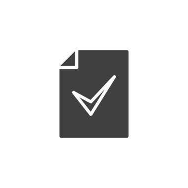 Belge dosya vektör simgesi onaylı