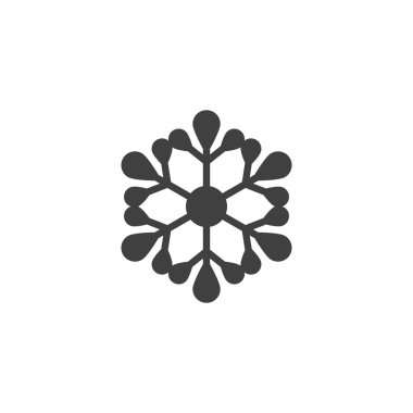 Kar Tanesi süsleme vektör simgesi