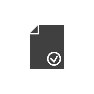 Onay işareti vektör simgesi ile belge