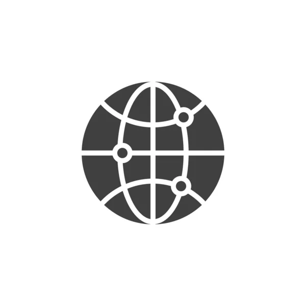 Globe Grid Vector Icono — Archivo Imágenes Vectoriales