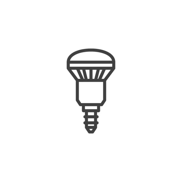 Icône de ligne d'ampoule led — Image vectorielle