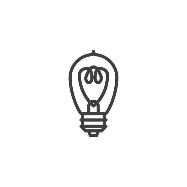 Light bulb line icon — Stock Vector