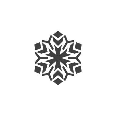 Kar tanesi şekil vektör simgesi