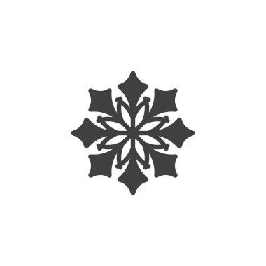 Kar Tanesi süsleme vektör simgesi