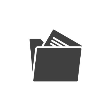 Belge dosya dizin vektör simgesi