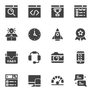 SEO vektör simgeleri ayarlandı