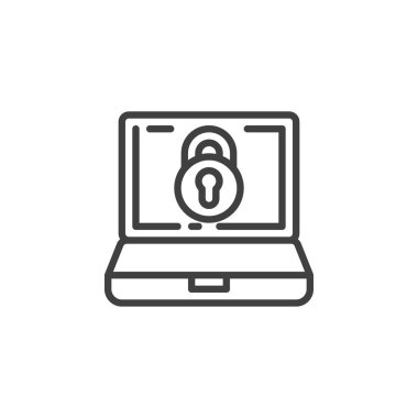 Laptop ekran kilit satırı simgesi