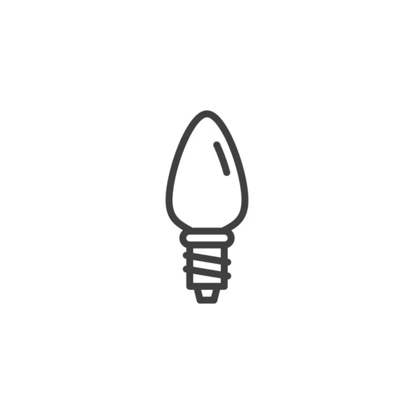 Icône de ligne d'ampoule led — Image vectorielle