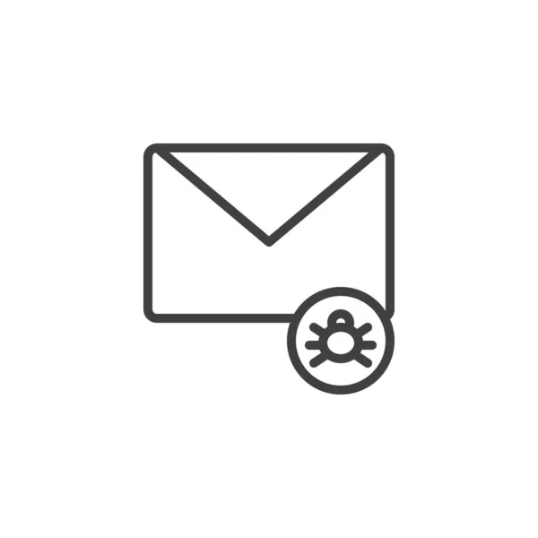 Spam mail line icon — ストックベクタ