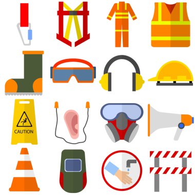 Güvenlik ekipmanları koleksiyonu