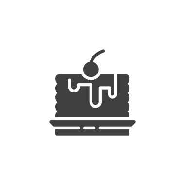 Kiraz kek vektör simgesi