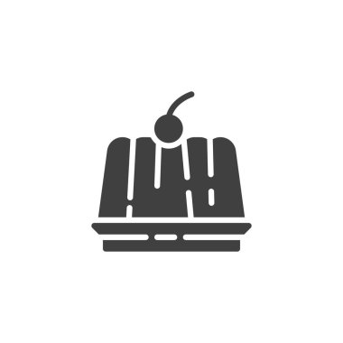 Böğürtlen vektör simgesi ile puding