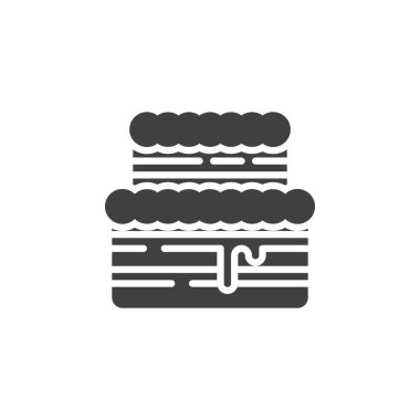 Düğün pastası vektör simgesi.