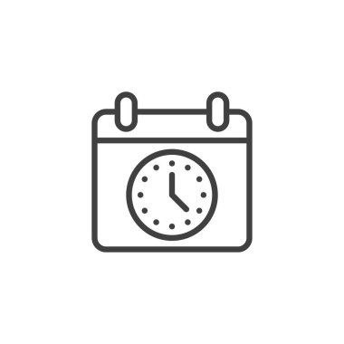 Takvim zaman çizgisi simgesi